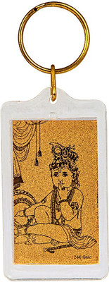 

Siri Creations God Krishna with 24kt Gold Foil Key Chain(Gold)