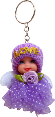 

Dealfinity Cute Doll with Polka Dots Dress DKYCN1868 Key Chain(Multicolor)