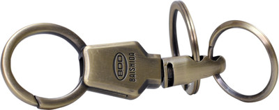 

Dealfinity Baishida Hook With Double Ring DKYCN1556 Locking Key Chain(Gold)