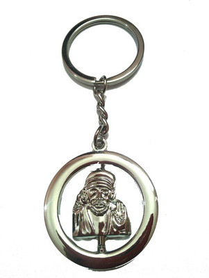 

City Choice Revolving Sai Baba Key Chain(Silver)