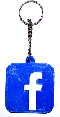 

Pin to Pen Facebook Rubber keychain Key Chain(Blue)