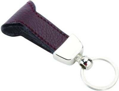 

Pyramid Pyramid Executive Imported Leather Brown Key Ring Locking Key Chain(Brown)