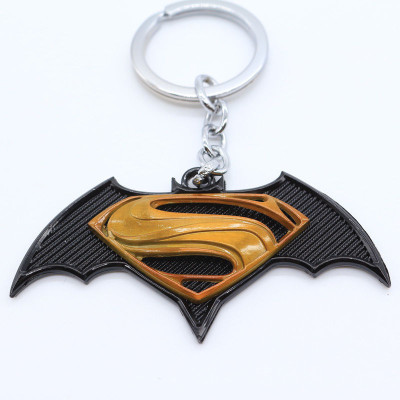 

Optimus traders Batman Superman gold black Metal Keychain Key Chain(Black, Brown)