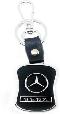 

Aura Mercedes Benz Metal & Leather Imported Locking Key Chain(Black, Silver)