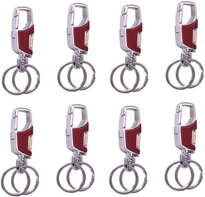 

Parrk Omuda Red Color Double Ring Locking Key Chain(Red)