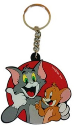 

Chainz Tom and Jerry Round Rubber Key Chain(Multicolor)