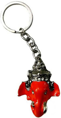 Rashi Traders Red Face Ganesh Key Chain(Red)