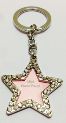 

Hiyaa Star Shaped Photo Frame Key Chain(Silver)