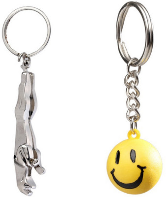 

Skyways Pack of 2 Key Chain(Silver, Yellow)