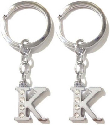 

Rashi Traders 2 Alphabet K Chrome Key Chain(Silver)