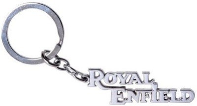 Ezone Full Metal Logo Royal Enfield Bike Key Chain(Silver)