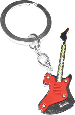 

Tech Fashion Guitar Stunning Red Colour Diamonds Locking Key Chain(Multicolor)