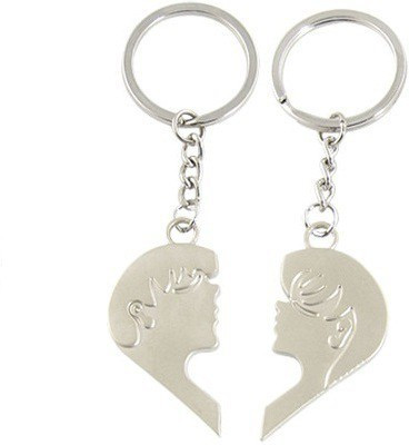 

U R God Magnetic Kissing Couple Key Chain(Silver)