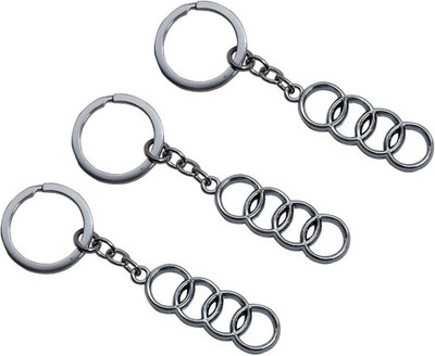 

Parrk Audi Ring Car KEY13 Pk3 Key Chain(Silver)