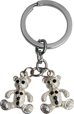 

Oyedeal Couple Teddy Bear Key Chain(Silver)