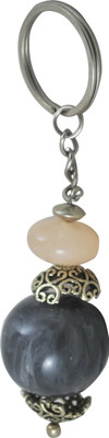 

Forty Creek Fengshui Black & White Good Luck Stone Locking Key Chain(Black, White)