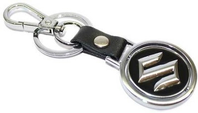 

U. R. GOD Suzuki Car Logo Metal Revolving Locking Key Chain(Black, Silver)