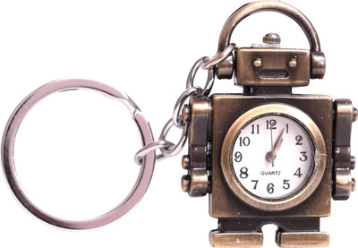 

Oyedeal Designer Robot with Pocket Clock Key Chain(Brown)