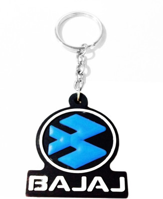 

Tech Fashion Bajaj Blue Black Rubber Synthetic Locking Key Chain(Blue, Black)