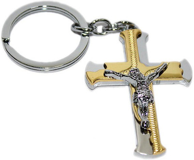 

Aura Holy Cross Christmas Special Full Metal Imported Locking Key Chain(Silver, Gold)