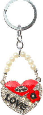 

CTW Blings Love Heart Pearl Valentine Gift Key Chain(Red)