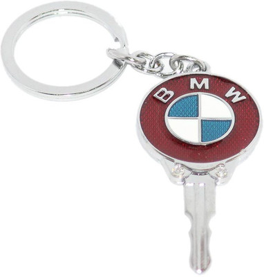 

Aura Imported Key Shape BMW Logo Key Chain(Red, Silver)