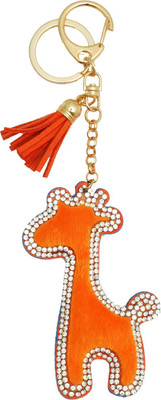 

Super Drool Orange Furry Giraffe Key Chain(Orange)