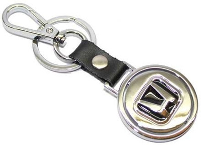 Aura Honda Cars Metal Revolving Logo Key Chain(Black, Silver)