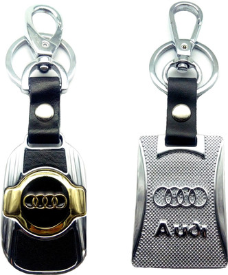 City Choice New Combo of Audi Leather-Metal Hook Locking Key Chain(Multicolor)