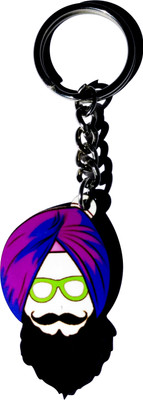 

RDS World Punjabi Singh Beard Key Chain(Purple)