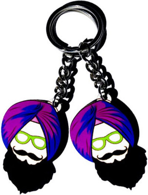 

RDS World Punjabi Singh Beard Key Chain(Purple)