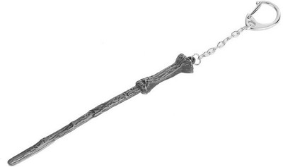 

Optimus traders Harry Potter wand 3D Logo Metal Locking Key Chain(Silver)