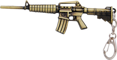 

Oyedeal Expandables Assault Rifle KYCN1780 Locking Key Chain(Gold)