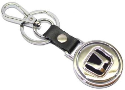 

U R God Honda Car Logo Metal Revolving Locking Key Chain(Black, Silver)