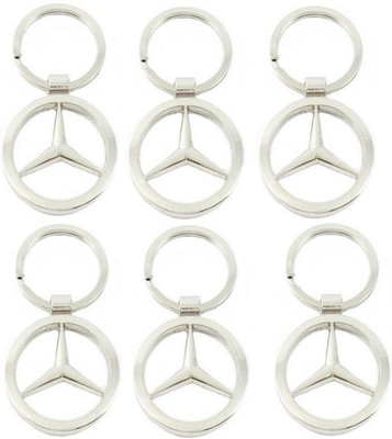 

Ezone Mercedes Full Metal Pack of 6 Key Chain(Silver)