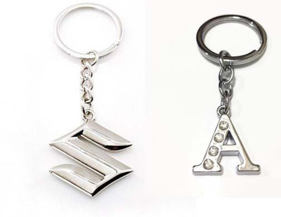 

Rashi Traders Maruti Suzuki & Alphabet A Key Chain(Silver)