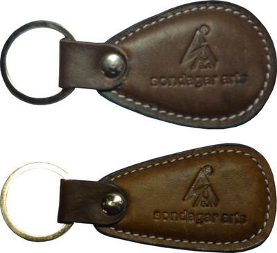 

Sondagar Arts Attractive Genuine Leather Men's Key Chain(Brown)