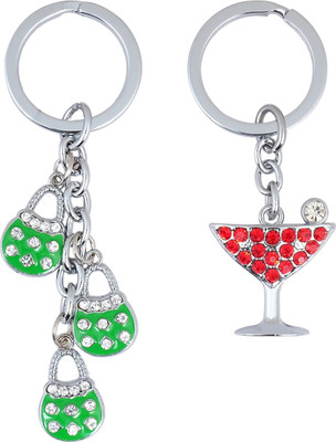 

Super Drool Martini and Green Bags Locking Key Chain(Multicolor)