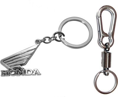 

City Choice Combo of Honda Bike & Spring Hook Locking Key Chain(Silver)