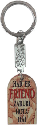

Tech Fashion Best Friend Friendship Day Gift Har Ek Friend Zaruri Hota Hai-TF-614 Locking Key Chain(Grey)