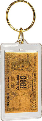 

Siri Creations God 1000rps note with 24kt Gold Foil Key Chain(Gold)