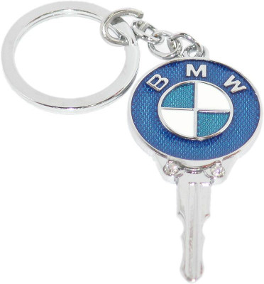 Aura Imported Key Shape BMW Key Chain(Blue, Silver)