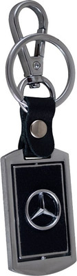 

Forty Creek Rectangular Mercedes Benz Locking Key Chain(Silver, Black)