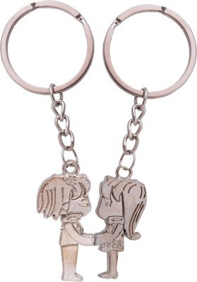 

U R God Couple Holding Hands Key Chain(Silver)