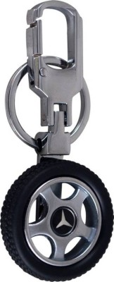 PARRK Mercedes Benz Tyre Logo Locking Locking Key Chain(Black)