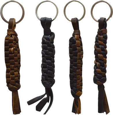 

Knott Assorted 4 Leather Key Chain(Multicolor)