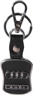 

Oyedeal Audi Faux Leather Metal AD03 Locking Key Chain(Black)