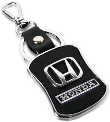 

TAG3 Honda Car Leather & Metal Logo Key Chain(Black)