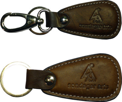 

Sondagar Arts Attractive Pure Leather Men's Locking Key Chain(Brown)