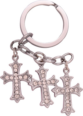 

Oyedeal KYCN1165 Stone Studded Cross Key Chain(Silver)